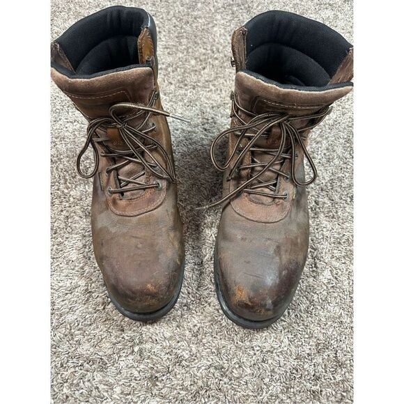 Wolverine Men's Waterproof Work Boots Size 11EW Steel Toe Brown Leather Workwear - Picture 7 of 9